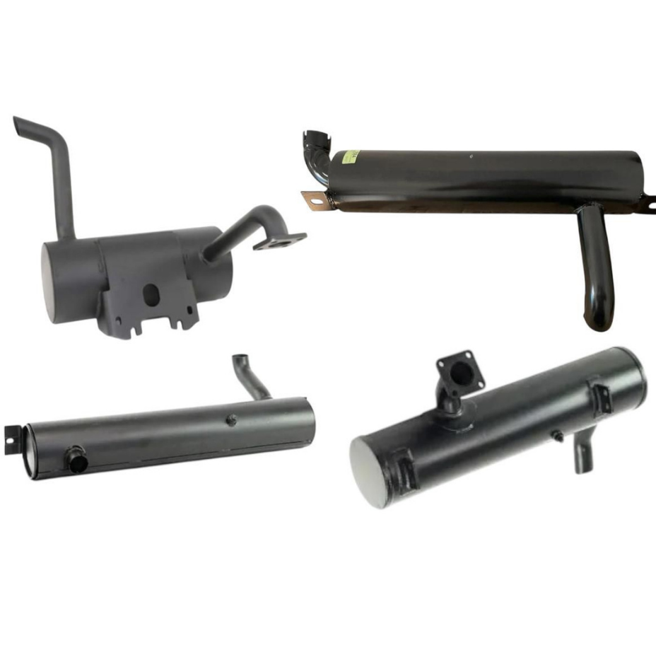 Silencioso de escapamento – Reduz o ruído do motor e direciona corretamente os gases, garantindo melhor funcionamento da máquina e mais conforto na operação